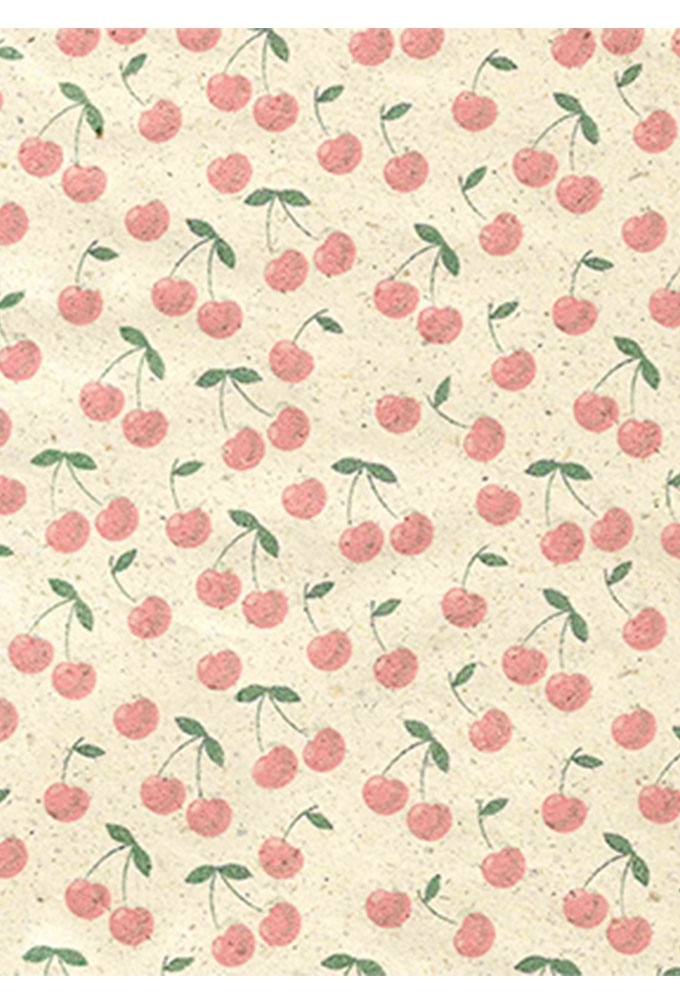 Cadeaupapier Gras Papier Kersen 50cm x 200meter