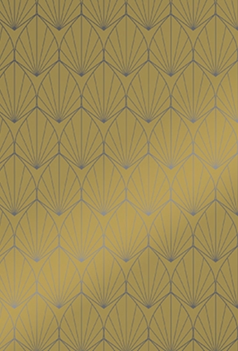 Cadeaupapier Metallic Art Deco Goudwaaier 50cm x 200meter