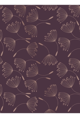 Kadopapier Metallic Dandelion Mauve & Bronze 50cm x 200meter