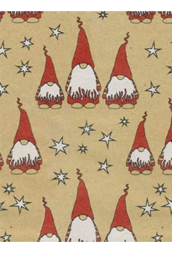 Kraftpapier Bruin recycled winter red black white 70cm x 200meter