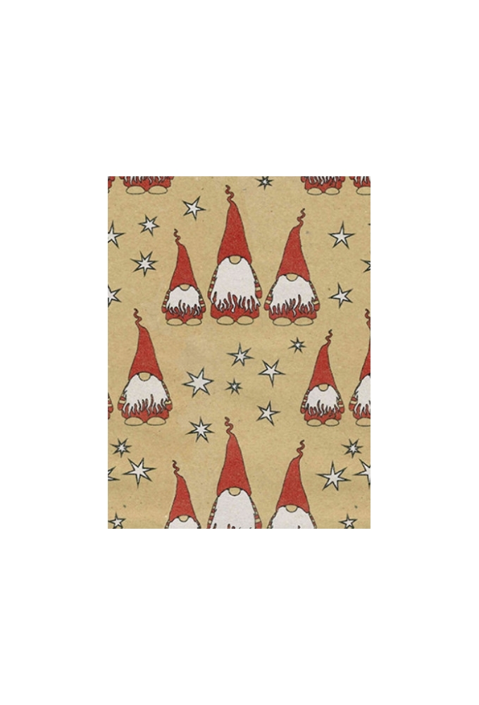 Kraftpapier Bruin recycled winter red black white 70cm x 200meter