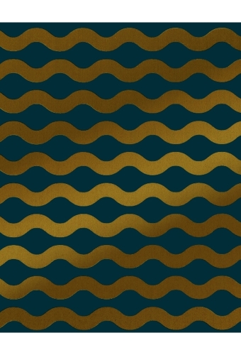 Kadopapier Fusilli Blue & Yellowmetallic 70cm x 200meter