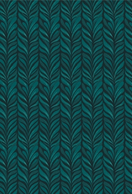 Kadopapier Leaf Lines Blue 70cm x 200meter