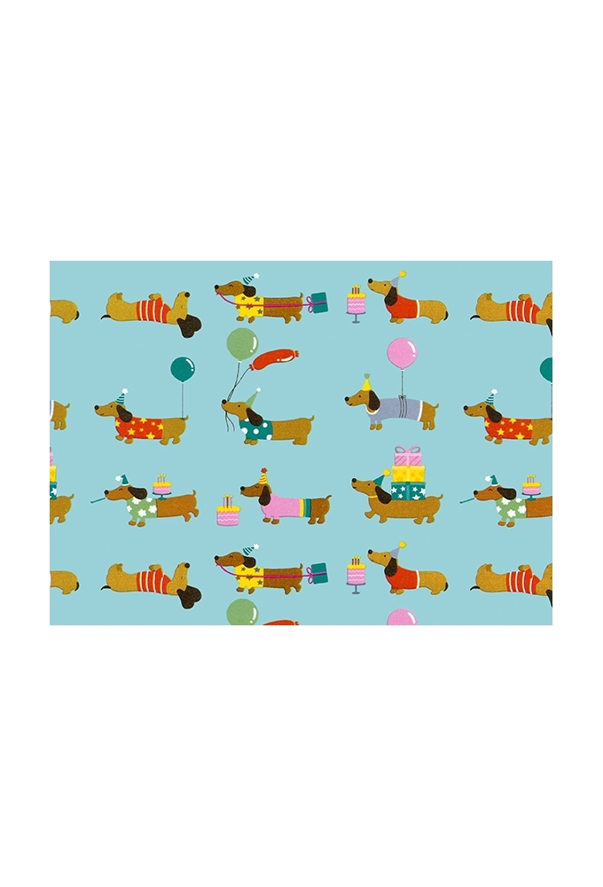 Cadeaupapier Coated wiener dog 70cm x 200meter