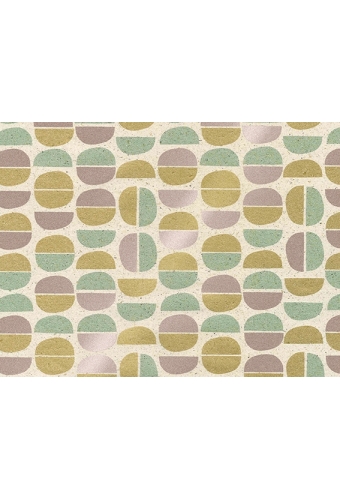 Cadeaupapier Gras ova poudre & goud & mint 70cm x 200meter