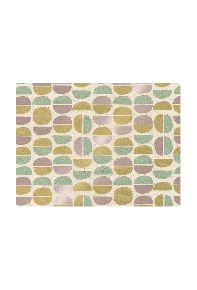 Cadeaupapier Gras ova poudre & goud & mint 70cm x 200meter