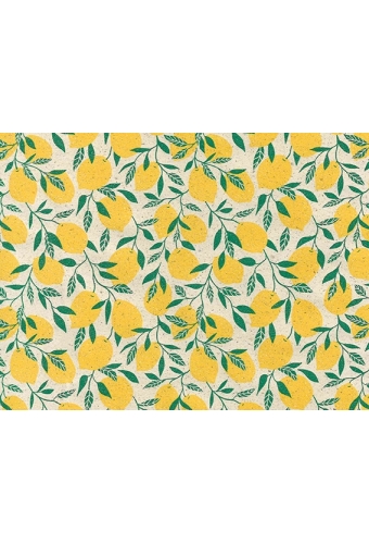 Cadeaupapier Gras little lemon yellow & groen 70cm x 200meter