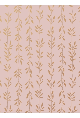 Kadopapier Metallic Whispering Leaves Poudre & Gold 70cm x 200meter