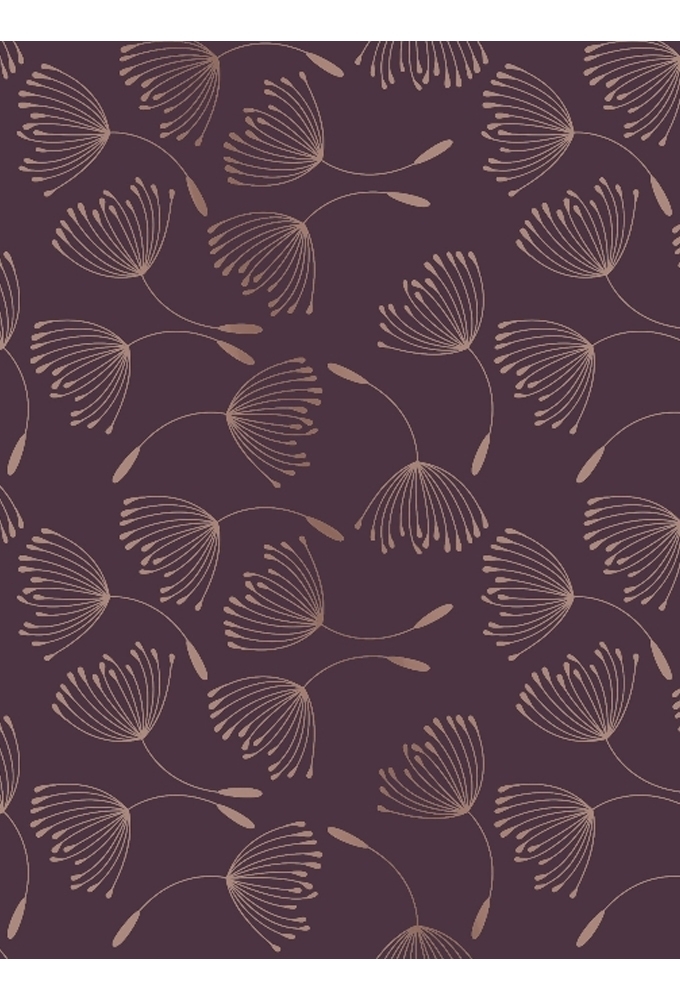Kadopapier Metallic Dandelion Mauve & Bronze 70cm x 200meter