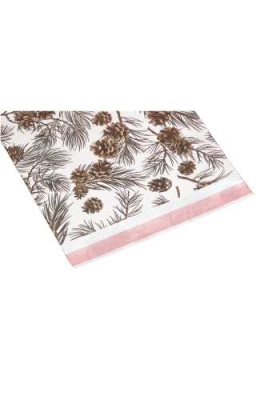 Kerstzakjes Folie Mita Dennenappeltjes & Plakstrip 10x13.5+3cm 100stuk