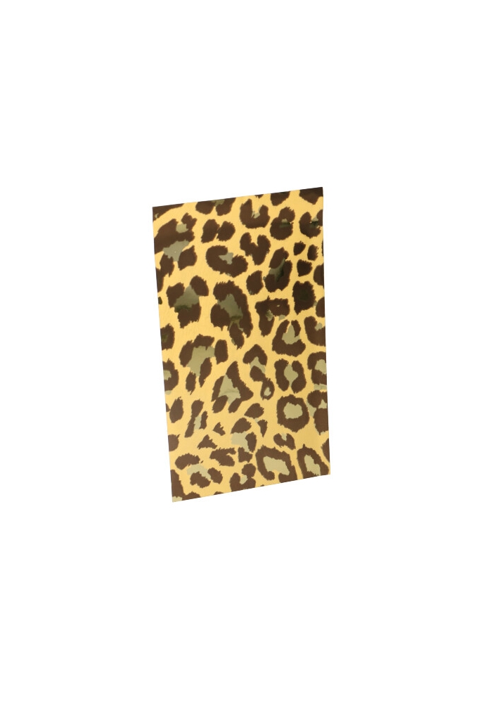 Kadozakjes Folie Mita Luipaard Goud & Plakstrip 12x18.5+3cm 100stuks
