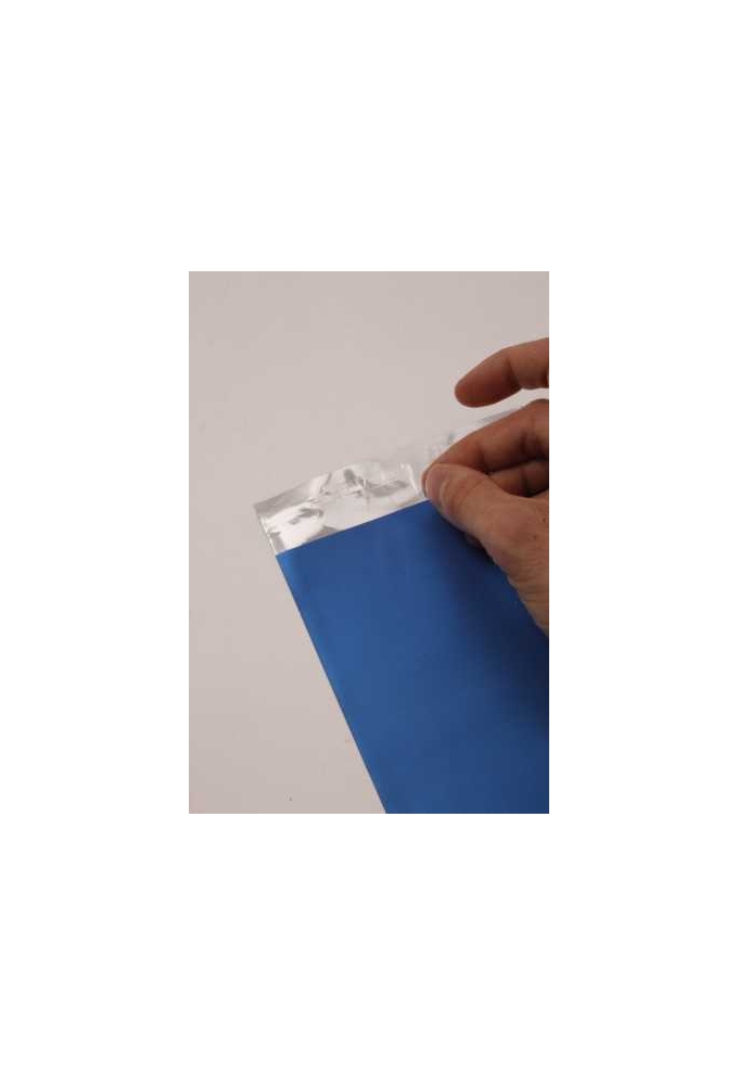 Kerstzakjes Folie Mita Zilver & Ster Plakstrip 15x23.5+3cm 100stuks