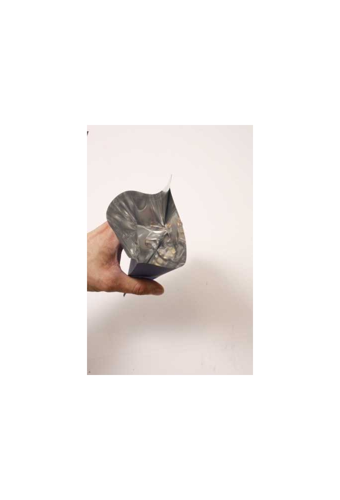 Kerstzakjes Folie Mita Zilver & Ster Plakstrip 15x23.5+3cm 100stuks