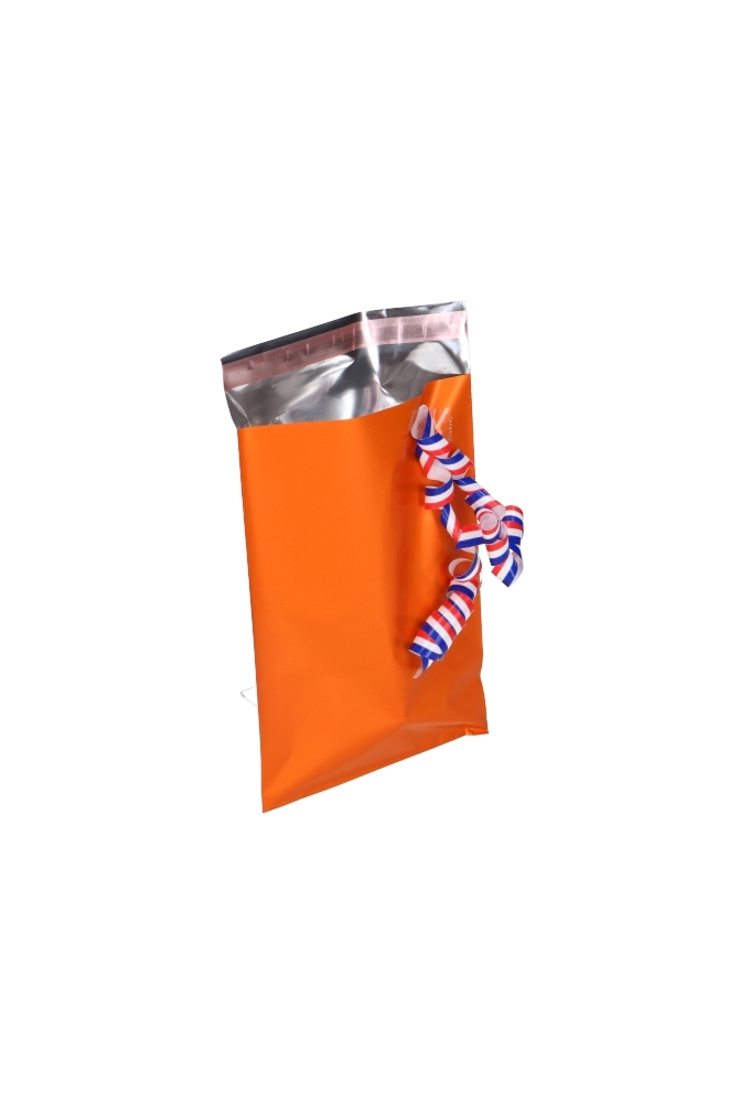 Kadozakjes Folie Mita Mat Oranje & Plakstrip 20x28.5+3cm 100stuks