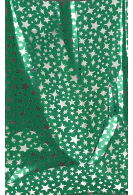 Kerstzakjes Folie Mita Groen & Little stars Plakstrip 15x23.5+3cm 100stuks