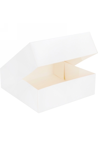 Gebaksdoos Blanco Wit Met Klep 25x25x8cm 270gram 175stuks OP IS OP