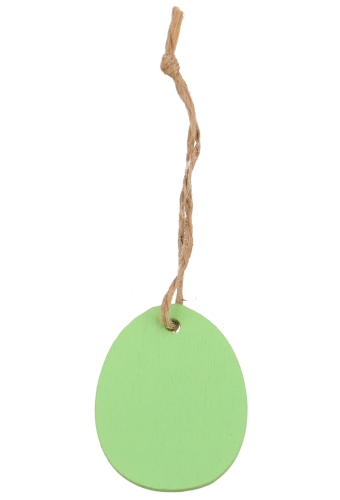 Houten Deco Easter Mint Groen Paas Ei & Koordje 4.5 x 3.5cm 36stuks