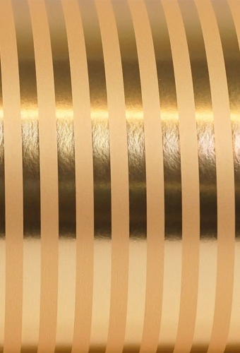 Geschenkpapier Metallised Stripes gold 30cm x 100meter