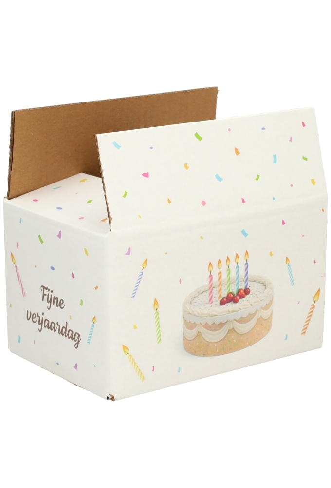 Geschenkdozen Gefeliciteerd 21.5x15x12cm 30stuks