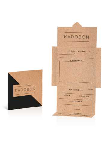 Cadeaubon & Kadoverpakking Naturel Triangle 12.5x12.5cm 10stuks