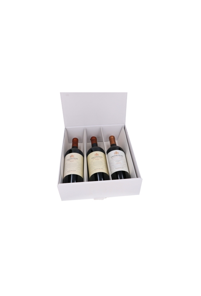 Luxe Magneetdozen Wijnfles Rioja Wit Mat 3 fles 33.5X28X9.5cm 1stuks