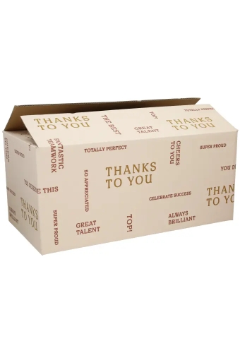 Kerstpakketdozen Thanks To You Creme 55x28.5x24cm 15stuks