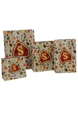 Luxe Sinttasjes Letter S Sint 24x10x32cm Glossy 10stuks
