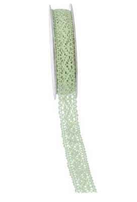 Luxe Kadolint Trendy Gehaakt Kant Mint Groen 22mm x 10 meter OP IS OP