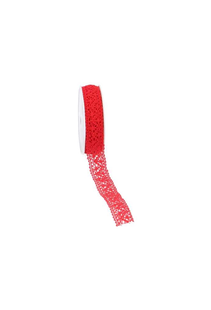 Luxe Kadolint Trendy Gehaakt Kant Rood 22mm x 10meter