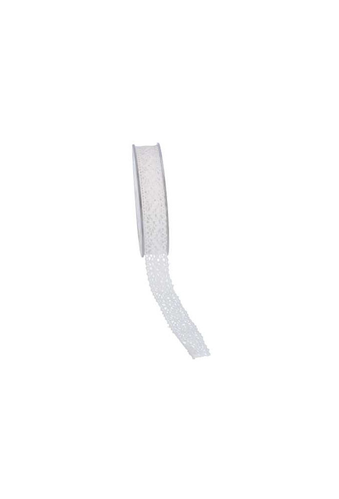 Luxe Kadolint Trendy Gehaakt Kant Wit 22mm x 10 meter OP IS OP