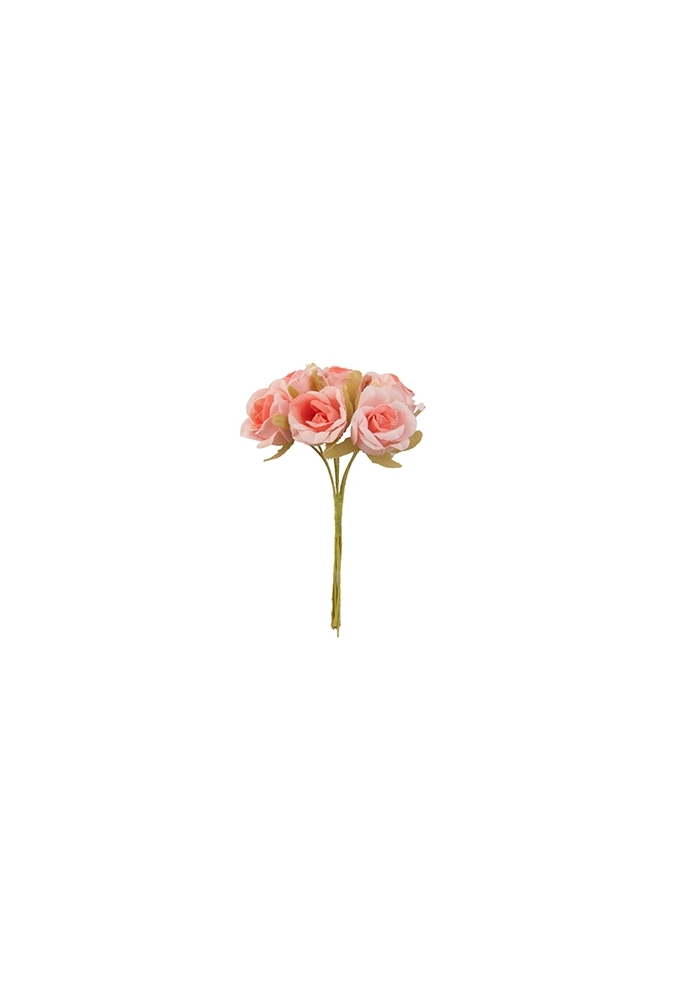 Kado Decoratie Roosjes Roze Met IJzerdraad 2cm 60stuks