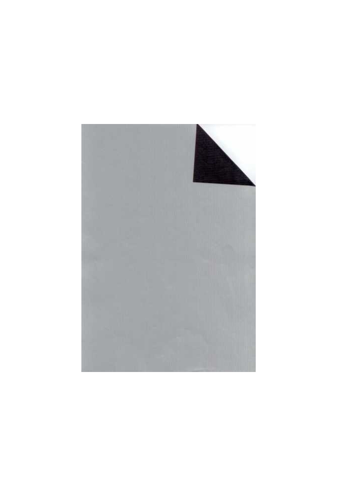 Luxe Kraft Dubbelzijdig Uni Zilver & Zwart 70gr 50cm x 200meter