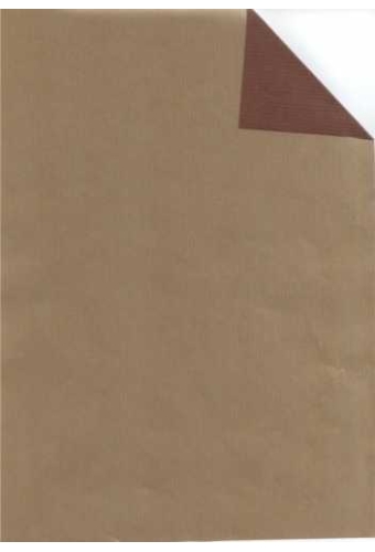 Luxe Kraft Dubbelzijdig Uni Goud & Bruin 70gr 50cm x 200meter