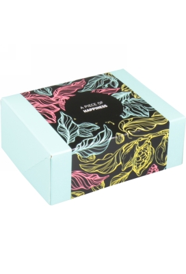 Gebaksdoos Happy Met Klep 12x9.5x4.5cm 250gram 50stuks OP IS OP
