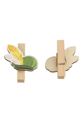 Houten Decoratie Pietenmuts Knijper 2.5x3.2cm 36stuks