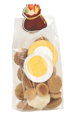 Houten Decoratie Zak van Sinterklaas Knijper 3.5xx3.2cm 36stuks