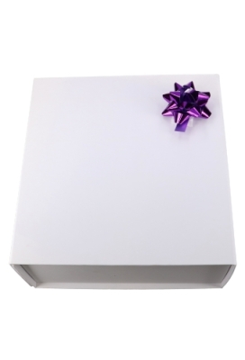 Mini Bows Strik Rond 50mm Metallic Paars Met Plakker 100stuks