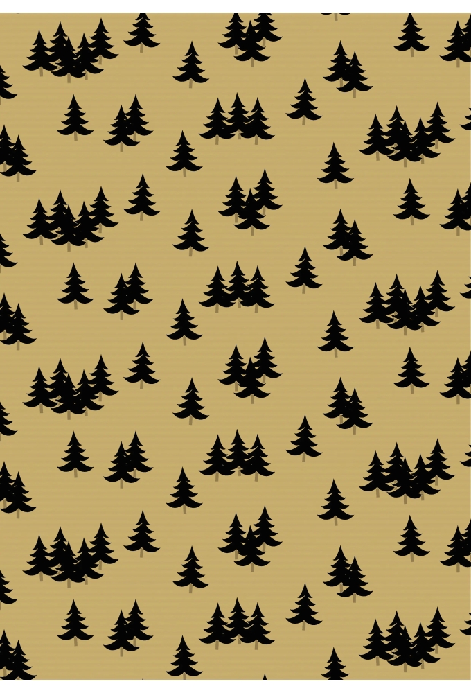 Kerstpapier Kraft Dessin 078 50cm x 150 meter