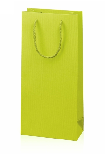 Wijntasje Linnentextuur Lime Groen 2 Fles17x8.5x36cm 20stuks