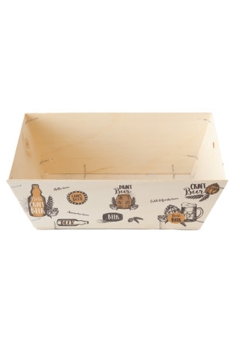 Houten Korf Bedrukt Best Bier Versie 2 34x25x11cm 25stuks