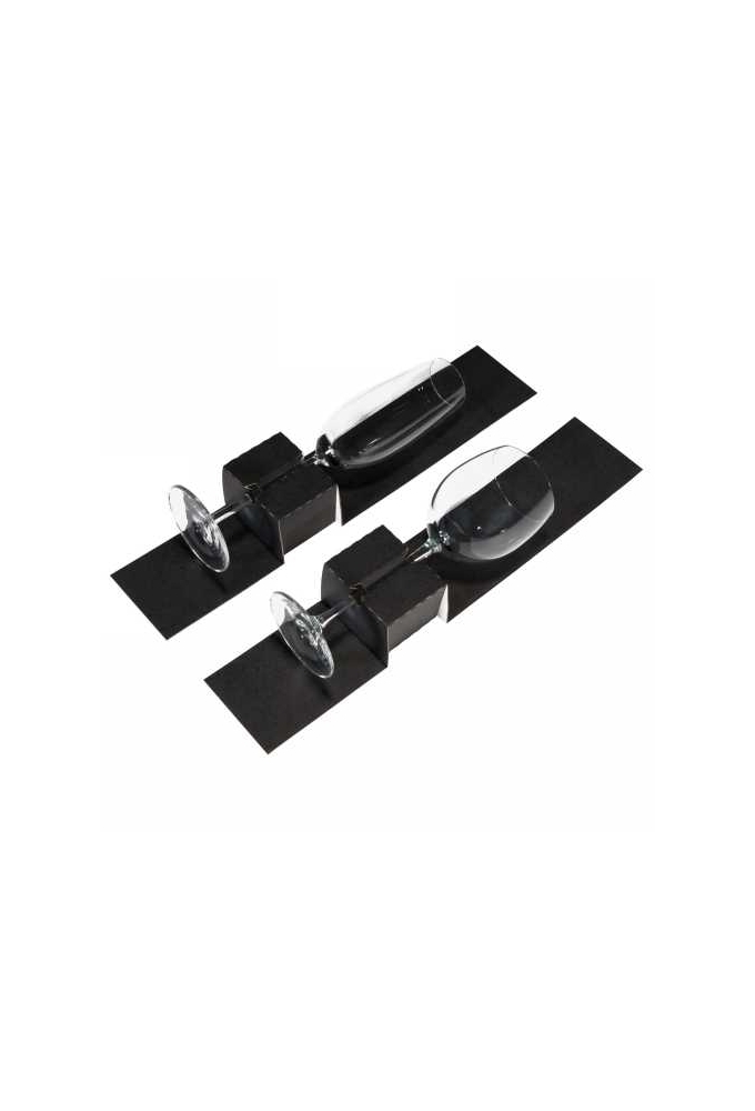 Wijndoos Modern Zwart 36x25x9cm 25st & 2x Glasinlay Zwart 50stuks