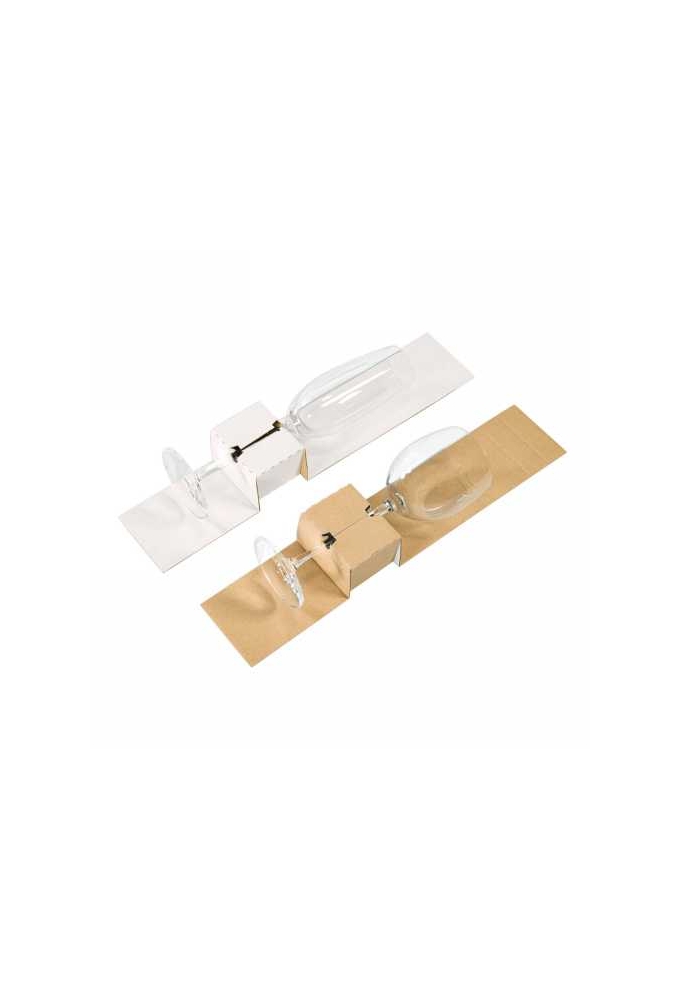 Wijndoos Modern Kraft 36x25x9cm 25st & 2x Glasinlay Kraft 50tuks