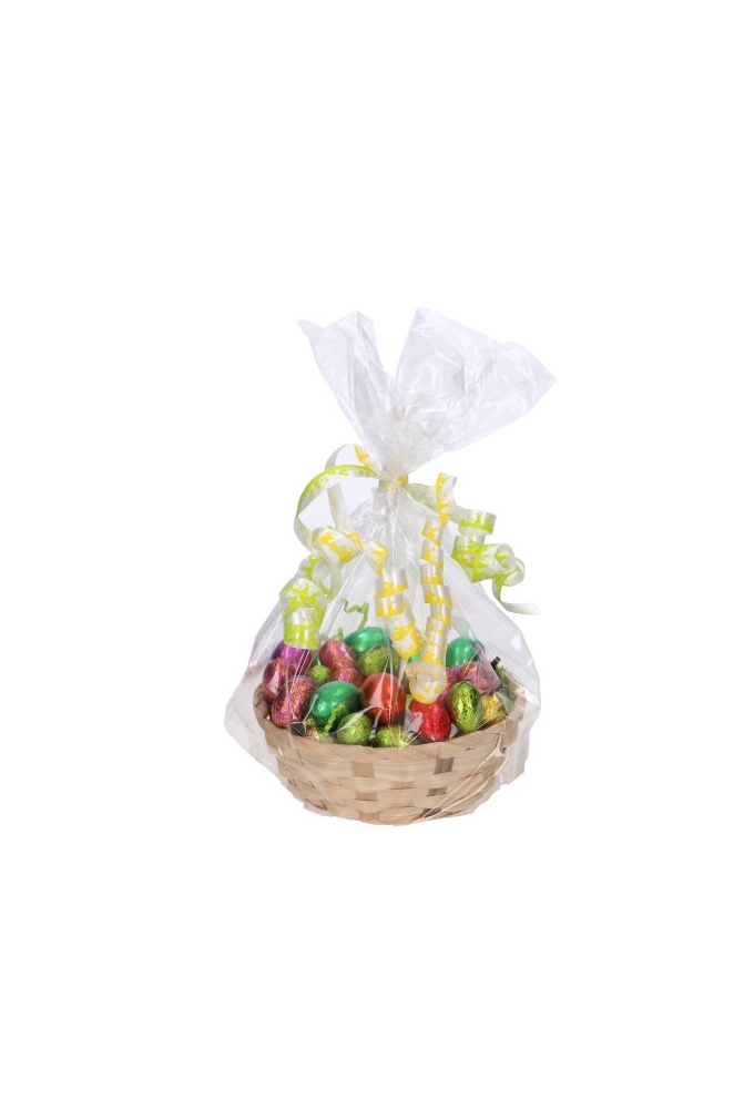 Bamboemanden Paasmand 17x6cm & Transparant Zakje 21+10x45cm 10stuks