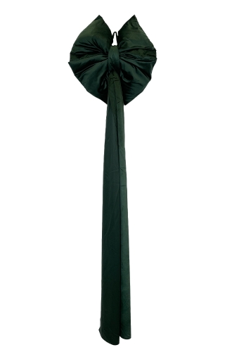 Strik Luvet & Lint Velvet Donker groen Met 4 lussen En Lange Linten 48x180cm 1 stuks