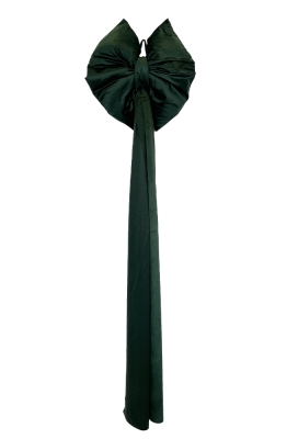 Strik Luvet & Lint Velvet Donker groen Met 4 lussen En Lange Linten 48x180cm 1 stuks