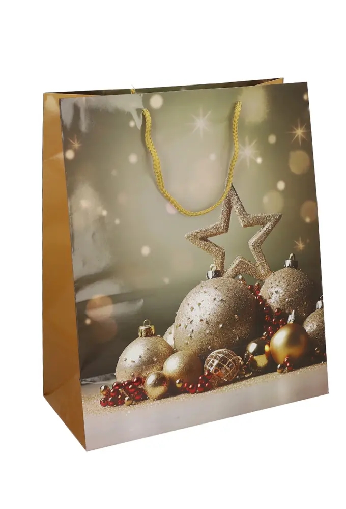 Kersttasjes Groot Christmas Elegance 26.5x13.5x32.5cm 12stuks
