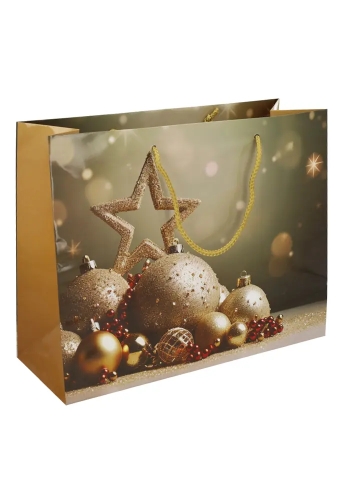 Kersttasjes Groot Laag Christmas Elegance 32x12.5x27cm 12stuks