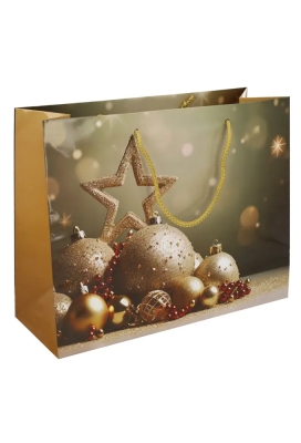 Kersttasjes Groot Laag Christmas Elegance 32x12.5x27cm 12stuks