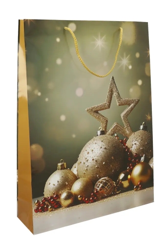 Kersttasjes Jumbo Christmas Elegance 33x10x45.5cm 12stuks