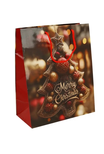 Kersttasjes Groot Christmas Night 26.5x13.5x32.5cm 12stuks